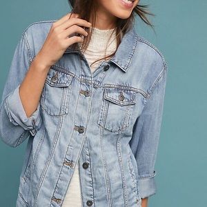 Anthropologie 100% TENCEL Jean Jacket
